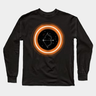 Neon Light Effect Sagittarius Long Sleeve T-Shirt